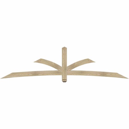 Ekena Millwork Davenport Rough Sawn Timber Gable Bracket, Douglas Fir, 108"W x 27"H x 4"D x 4"F, 6/12 Pitch GBW108X27X0404DAV00RDF